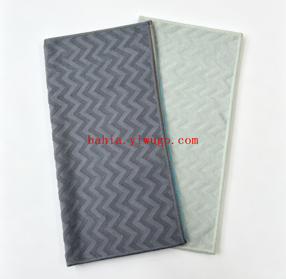 Superfine fiber absorbent cleaning cloth, glass cleaning cloth, large pearl jacquard 3-piece set pic 1