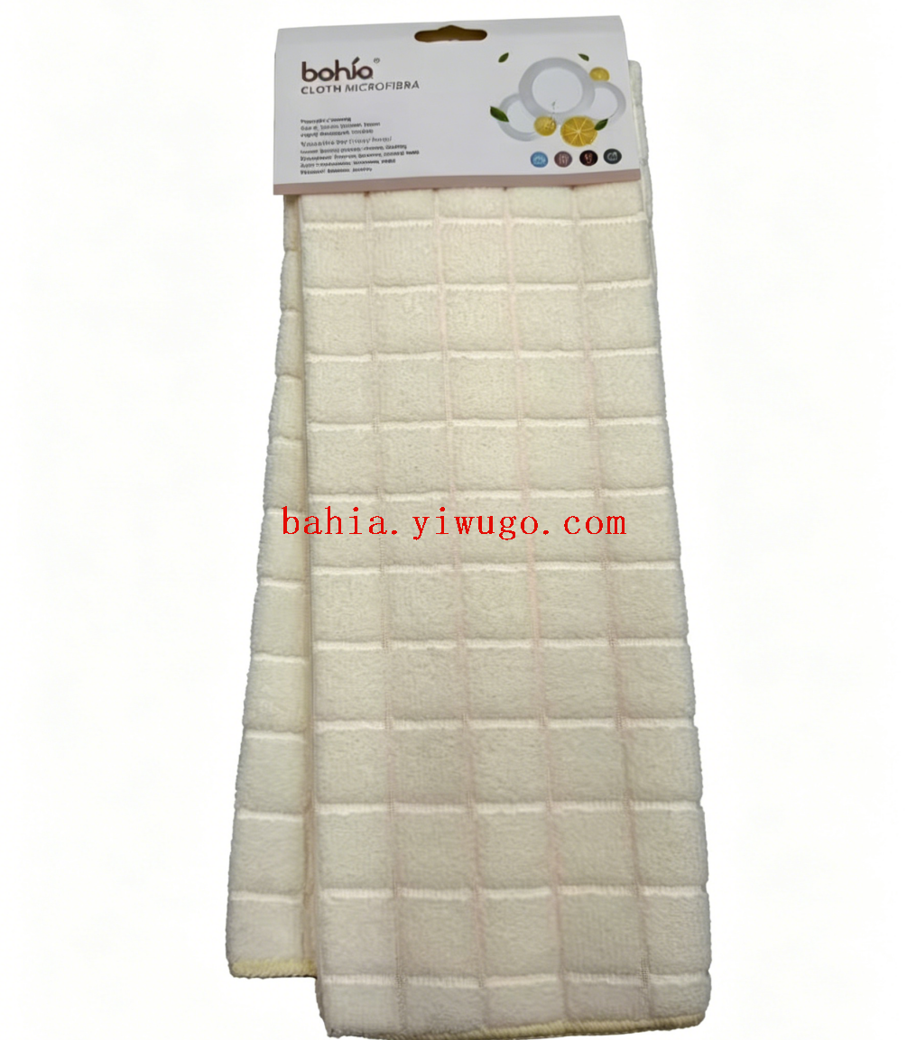 bahia Polka dot double-sided microfiber cleaning cloth is a highly efficient oil-stain and water-absorbing kitchen rag pic 1