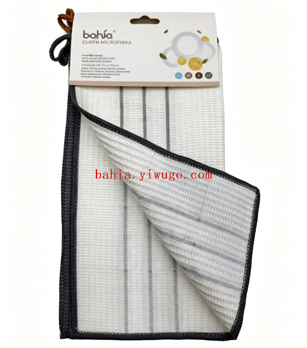 bahia Polka dot double-sided microfiber cleaning cloth, kitchen degreasing absorbent cloth pic 4