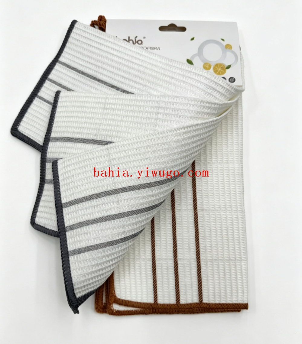 bahia Polka dot double-sided microfiber cleaning cloth, kitchen degreasing absorbent cloth pic 3
