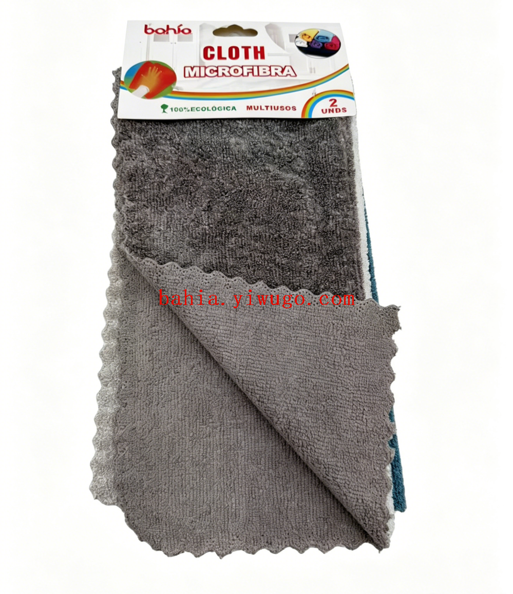 bahia Polka dot double-sided microfiber cleaning cloth, kitchen oil stain remover and absorbent cloth, Super strong oil stain removal pic 2