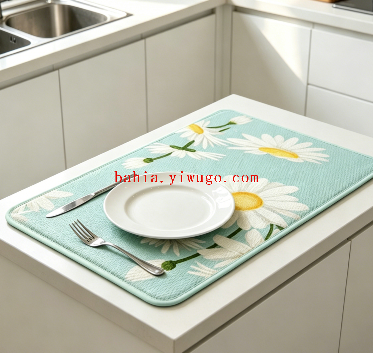 Daisy fresh placemats, kitchen absorbent and draining MATS, household tableware coasters pic 1
